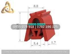 Ron silicon cho tủ sấy an toàn thực phẩm chữ E 8.8x16.5x5.4