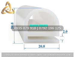 Ron silicon nồi hấp chữ E 20x20x2