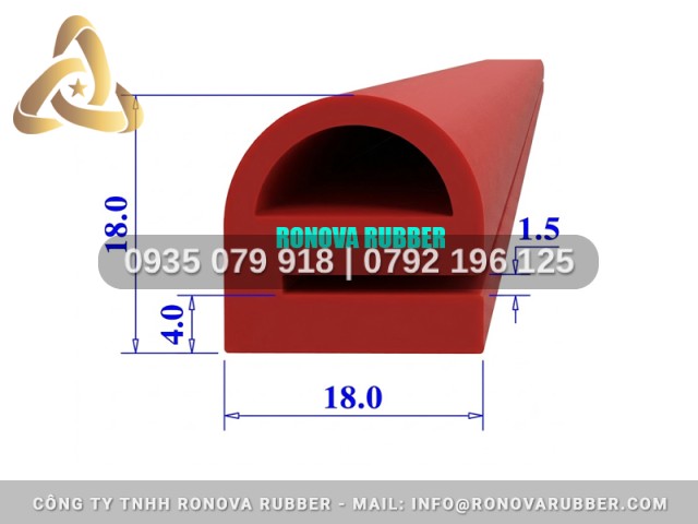 Ron silicon Ronova lò nướng chữ E 18x18x1.5