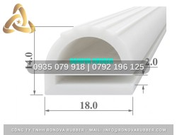 Ron silicon thiết bị công nghiệp an toàn thực phẩm chữ E 18x14x2