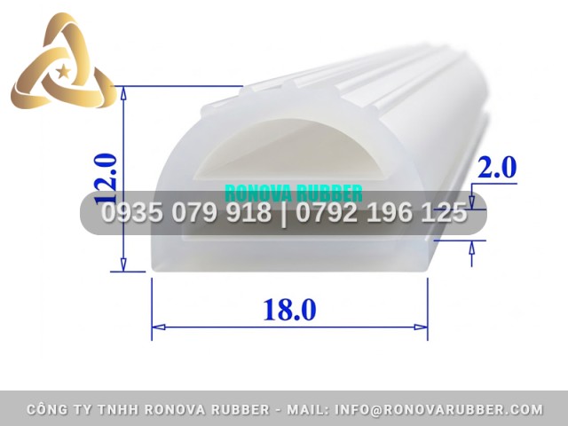 Ron tủ hấp cơm công nghiệp từ silicon chữ E 18x12x2