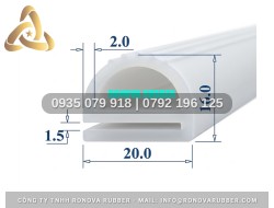 Sản phẩm ron silicon chữ E 22x16x1.5