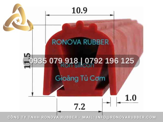 Silicon ron chữ E 10.9x11.5x1