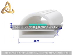 Vật tư ron silicon chữ E 25x18x3
