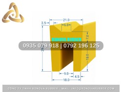 Gioăng chữ H silicon 18x29x6