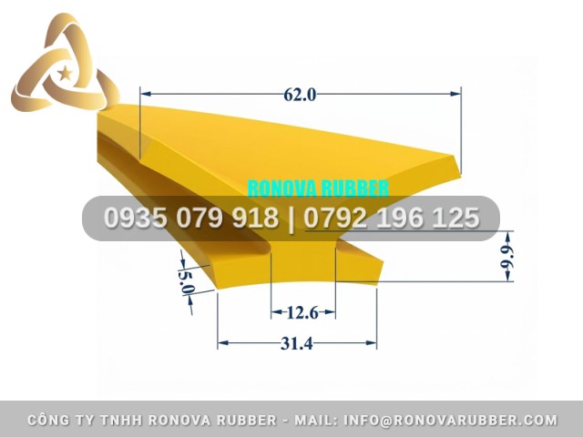 Gioăng silicon chữ H lò nướng 62x31.4x5