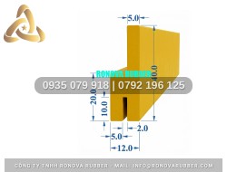 Gioăng silicon chữ H tủ sấy 12x40x2