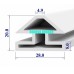 Gioăng silicon Ronova chữ H 28x20x5