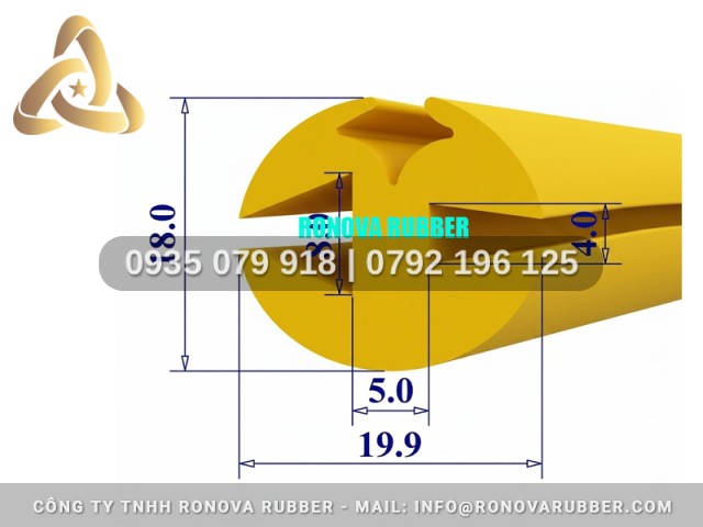 Ron silicon chữ H nồi áp suất 19.9x18x4