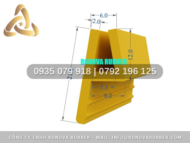Ron silicon chữ H nồi hấp 21.8x6x2