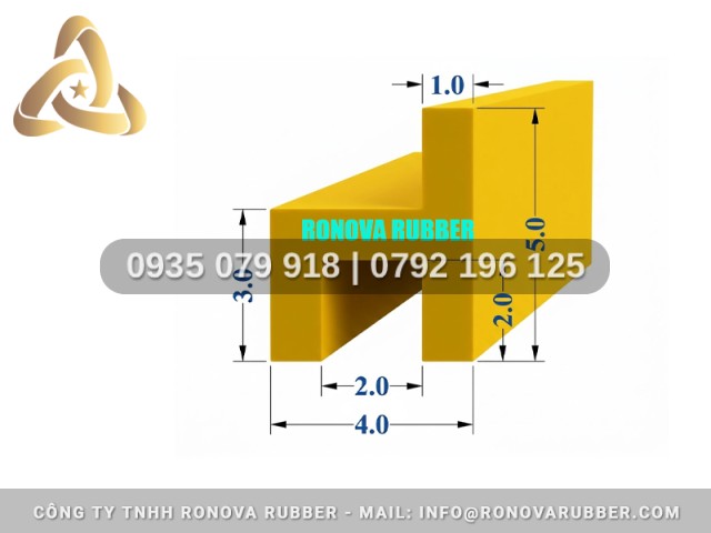 Ron silicon chữ H nồi sấy 4x5x1