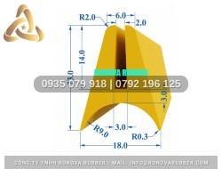 Ron silicon H chữ H 18x23x2