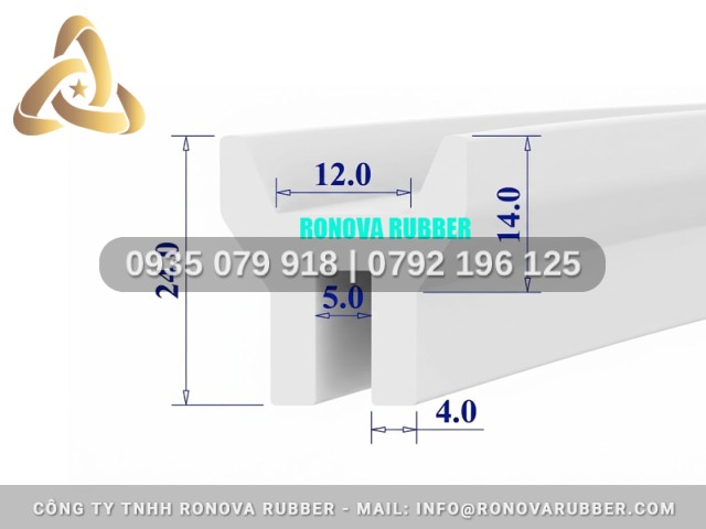 Ron silicon nồi áp suất công nghiệp chữ H 12x24x5