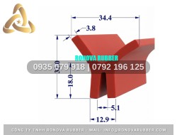 Ron silicon nồi hấp dạng chữ H 12.9x32x5.1