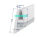 Ronova ron silicon chữ H 21.8x6x2