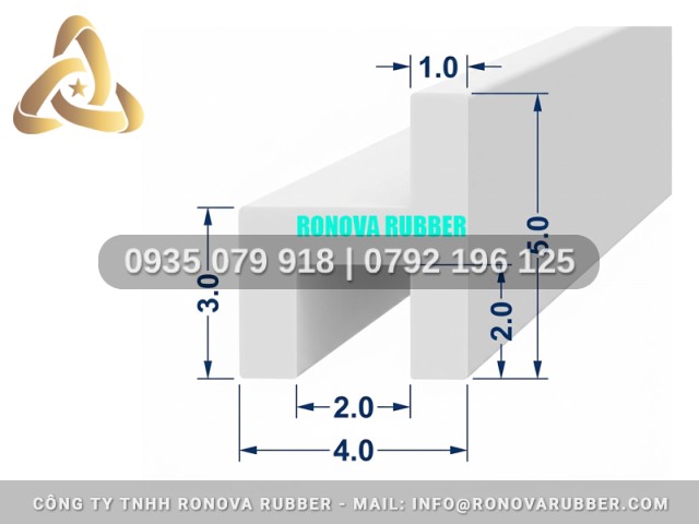 Silicon Ronova dạng chữ H 4x3x5