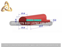 Gioăng lò nướng dòng silicon an toàn thực phẩm chữ P 15x15x5