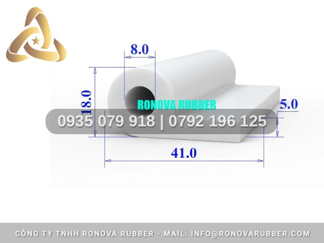 Ron silicon Ronova đáp ứng an toàn thực phẩm chữ P 41x18x5