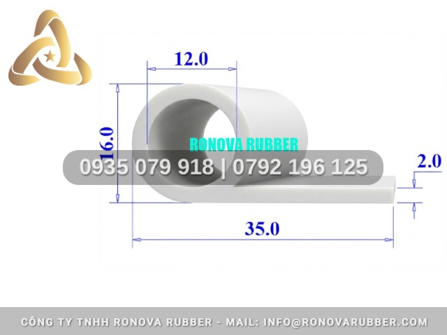 Ron vật liệu silicon chữ P 35x16x2