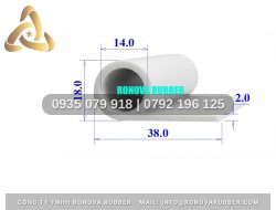 Silicon thiết kế gioăng lò nướng chữ P 38x18x2
