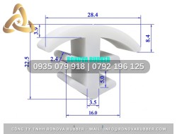 Dòng gioăng silicon chữ T 28.4x22.5x3.5