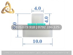 Gioăng nồi sấy làm từ silicon chữ T 10x8x4