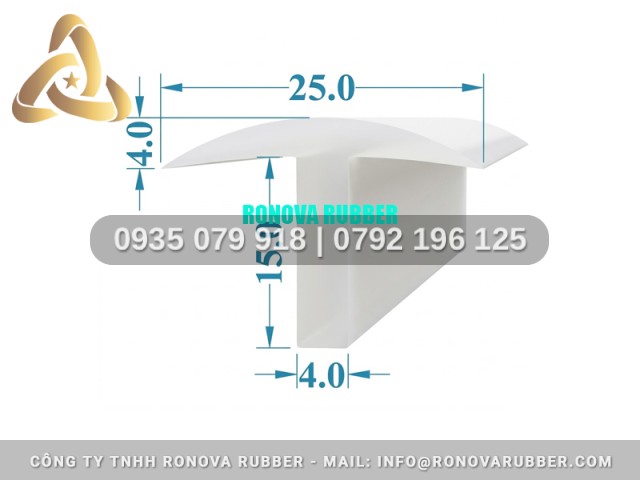 Gioăng nồi sấy silicon chữ T 25x15x4