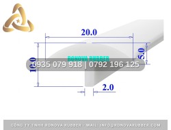 Gioăng silicon chữ T 20x10x2