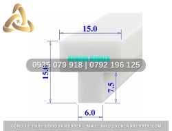 Ron silicon chữ T 15x15x6