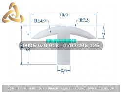 Ron silicon nồi sấy chữ T 10x6x2