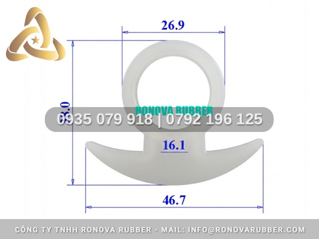 Ron silicon Ronova nồi hấp chữ T 46.7x38x16.1