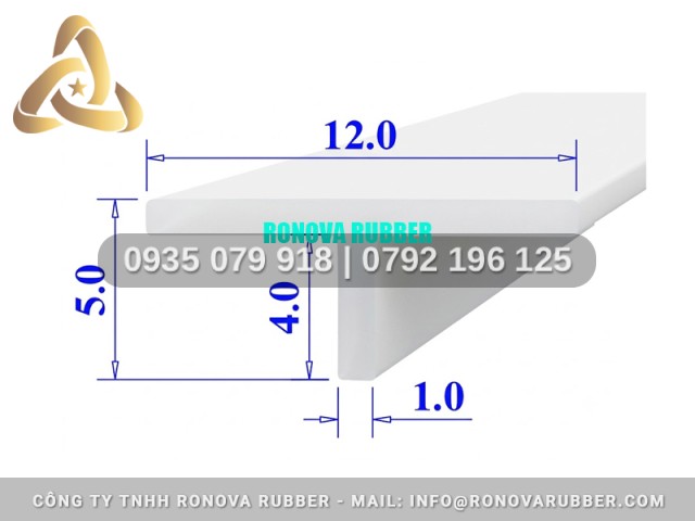 Ron silicon tủ sấy chữ T 12x5x1