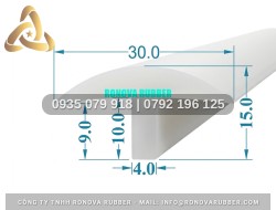 Ron tủ hấp cơm công nghiệp silicon chữ T 30x15x4
