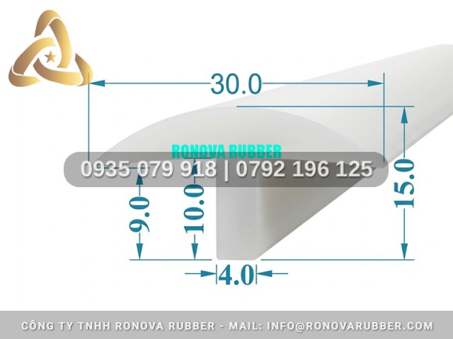 Ron tủ hấp cơm công nghiệp silicon chữ T 30x15x4