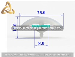 Ron tủ hấp cơm công nghiệp silicon Ronova chữ T 25x11x8