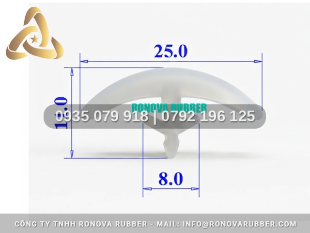 Ron tủ hấp cơm công nghiệp silicon Ronova chữ T 25x11x8