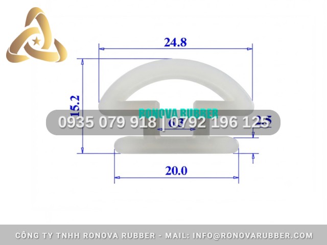 Silicon ron dùng cho nồi áp suất công nghiệp chữ T 20x15.2x2.5