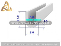 Bộ gioăng silicon tủ hấp cơm công nghiệp chữ U 8x12x5