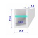 Chi tiết ron nồi sấy cấu tạo silicon chữ U 19x25x3