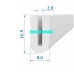 Chi tiết ron silicon chữ U 8x16x2