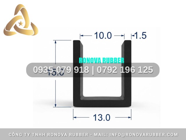 Cuộn ron nồi hấp từ silicon Ronova chữ U 13x15x10