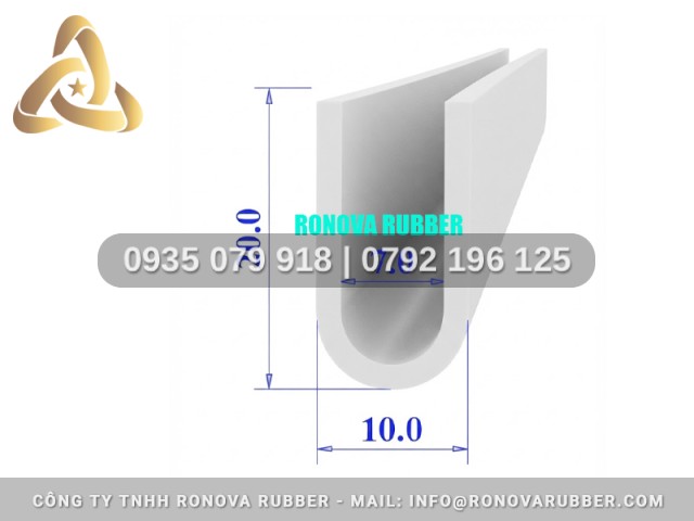 Cuộn ron silicon lắp đặt nồi hấp chữ U 10x20x7