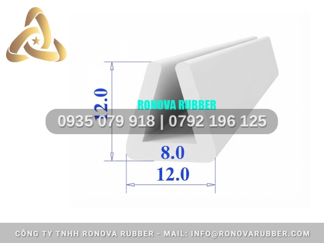 Cuộn ron vật liệu silicon nồi sấy chữ U 12x12x8
