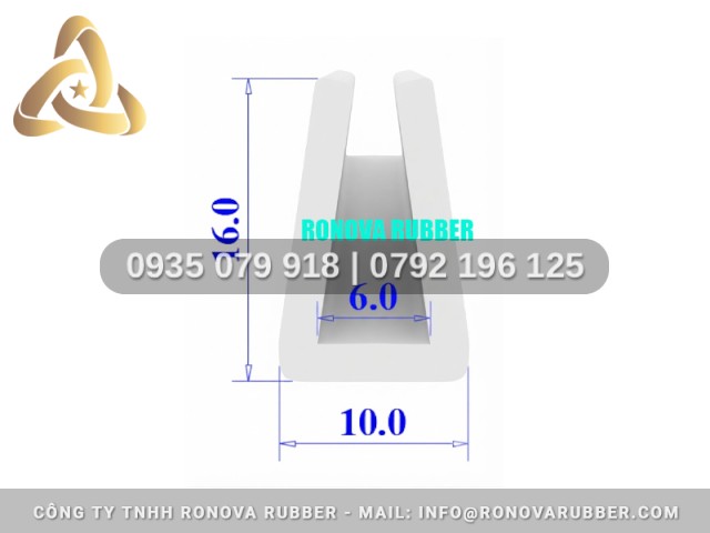 Dây ron nồi hấp bằng silicon chữ U 10x16x6
