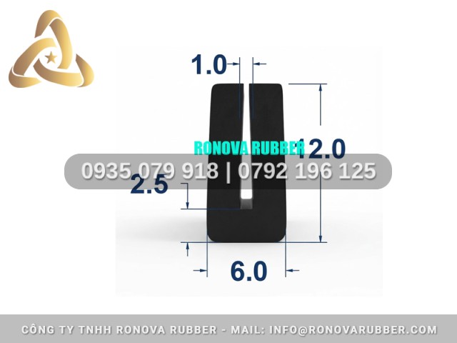 Dây ron silicon Ronova chữ U 6x12x1.5