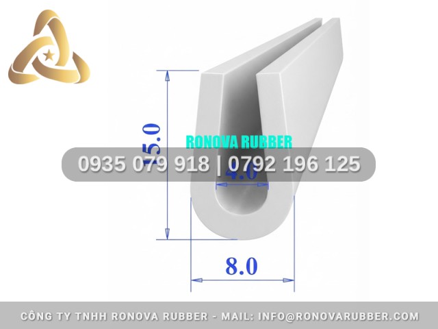 Dây ron ứng dụng lò nướng bằng silicon chữ U 8x15x4