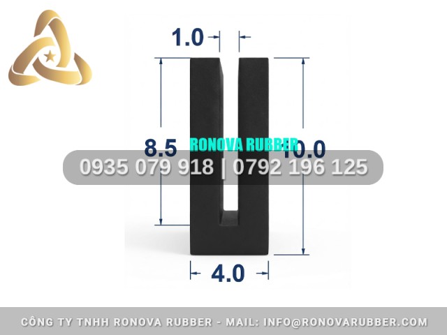 Phụ kiện ron lò nướng từ silicon chữ U 4x8.5x1