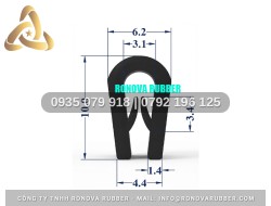 Phụ kiện ron tủ hấp cơm công nghiệp của silicon Ronova chữ U 10x6.2x3.1