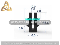 Sợi gioăng của silicon Ronova chữ U 6x15x2
