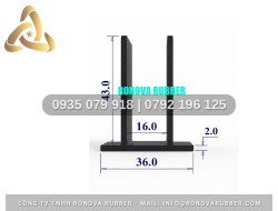 Sợi gioăng lắp tủ sấy vật liệu silicon Ronova chữ U 36x43x16